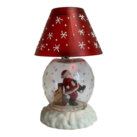 Gorham 1831 Crystal Christmas Winter Follies Santa Globe Tea Light Candle Holder - Picture 3 of 13